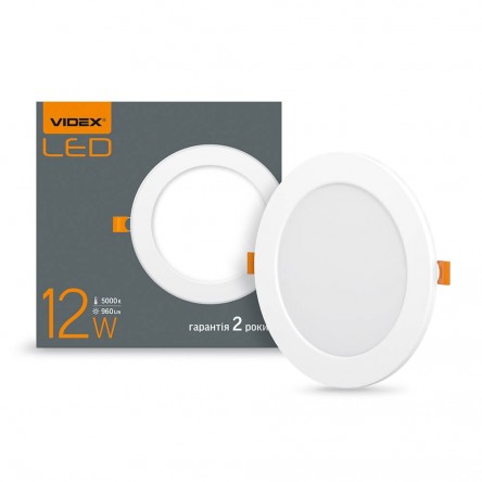 LED светильник накладной квадрат VIDEX 24W 5000K