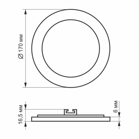 LED светильник накладной квадрат VIDEX 24W 5000K