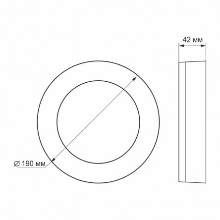 LED светильник накладной квадрат VIDEX 24W 5000K