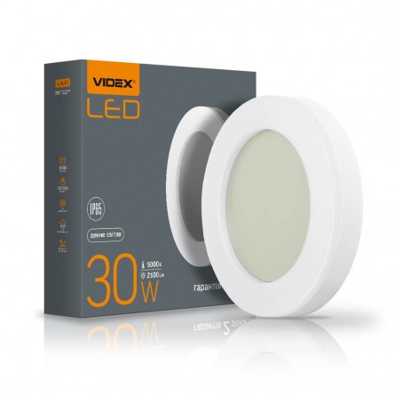 LED светильник накладной квадрат VIDEX 24W 5000K