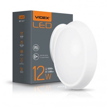 LED светильник накладной квадрат VIDEX 24W 5000K