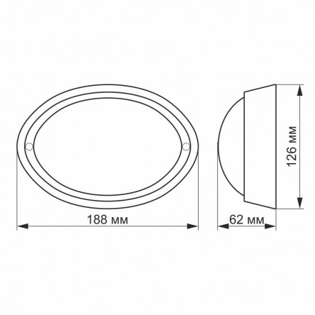 LED светильник накладной квадрат VIDEX 24W 5000K