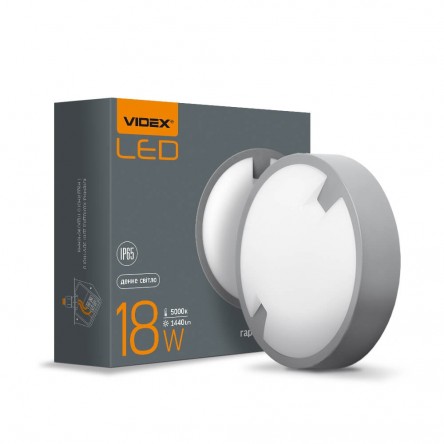 LED светильник накладной квадрат VIDEX 24W 5000K
