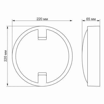 LED светильник накладной квадрат VIDEX 24W 5000K