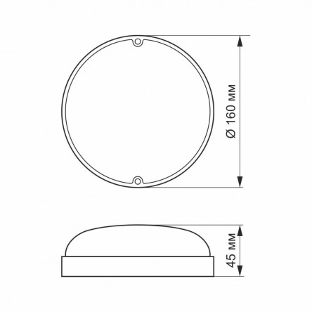 LED светильник ART IP65 круглый VIDEX 30W 5000K