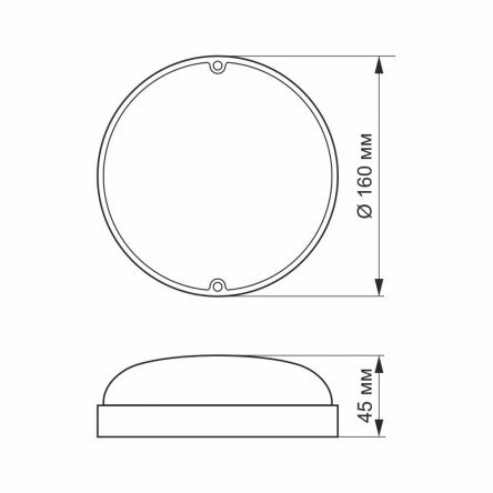 LED светильник ART IP65 круглый VIDEX 30W 5000K
