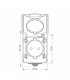 VIDEX BINERA IP65 Выключатель внешний двухклавишный серый