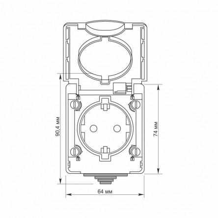 VIDEX BINERA IP65 Выключатель внешний двухклавишный серый