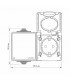 VIDEX BINERA IP65 Выключатель внешний двухклавишный серый