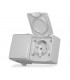 VIDEX BINERA IP65 Выключатель внешний двухклавишный серый