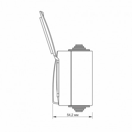 VIDEX BINERA IP65 Выключатель внешний двухклавишный серый