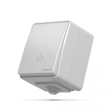 VIDEX BINERA IP65 Выключатель внешний двухклавишный серый