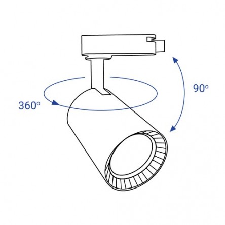 Трековый светильник Feron AL100 COB 8W 4000K черный/белый