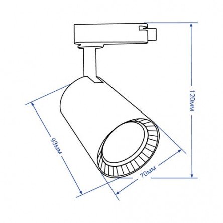 Трековый светильник Feron AL100 COB 12W 4000K черный/белый