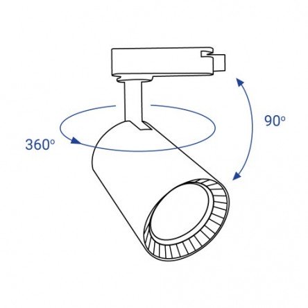 Трековый светильник Feron AL100 COB 12W 4000K черный/белый