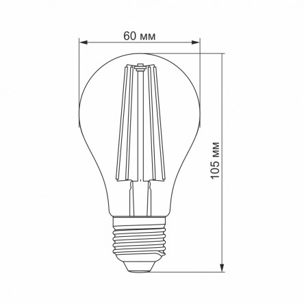 LED лампа для растений VIDEX Filament A60FF 08W E27 1000K