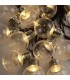 Лампочки 40мм, 12 LED, 5м+ переходник, белый теплый