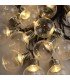 Лампочки 40мм, 12 LED, 5м+ переходник, белый теплый