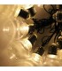 Лампочки 40мм, 12 LED, 5м+ переходник, белый теплый