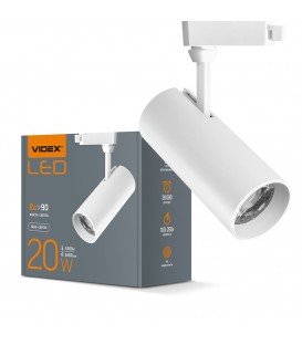 LED светильник трековый VIDEX 20W 4100K белый