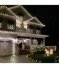 Гирлянда уличная на белом проводе 100LED белые огни