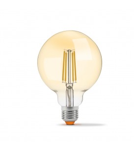 LED лампа VIDEX Filament G95FAD 7W E27 2200K 220V бронза диммируемая