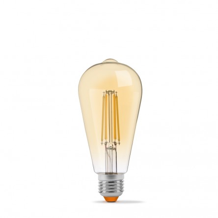 LED лампа VIDEX Filament ST64FAD 6W E27 2200K 220V бронза диммерная