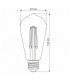LED лампа VIDEX Filament ST64FAD 6W E27 2200K 220V бронза диммерная
