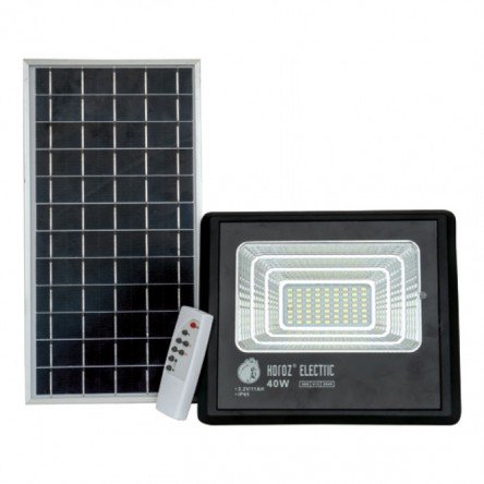 Прожектор светодиодный с солнечной панелью Horoz TIGER-10 10W 6400K