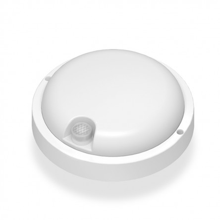 LED светильник с датчиком ИК IP54 круглый VIDEX 12W 5000K сенсорный белый