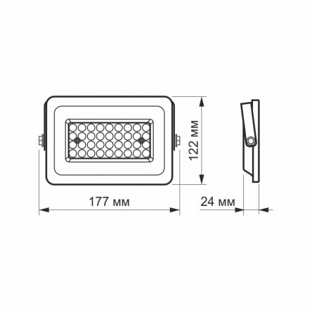 LED прожектор VIDEX 30W 5000K 220V White