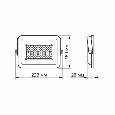 LED прожектор VIDEX 50W 5000K 220V White