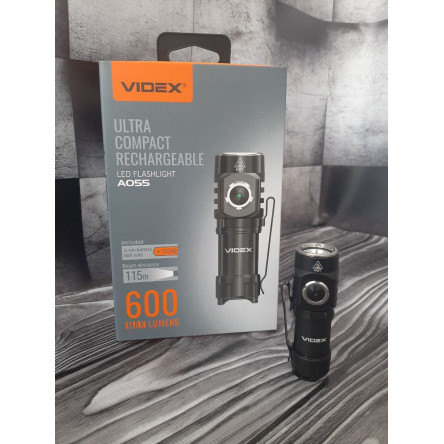 Портативный светодиодный фонарик A055H VIDEX 600Lm 5700K