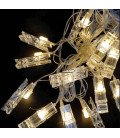 Гирлянда интерьерная "ПРИЩЕПКИ" 20LED, 7м, тёплый белый