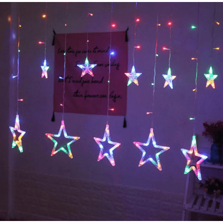 Гирлянда "Бахрома" 120 LED 3м*0.5м, желто-синий BY