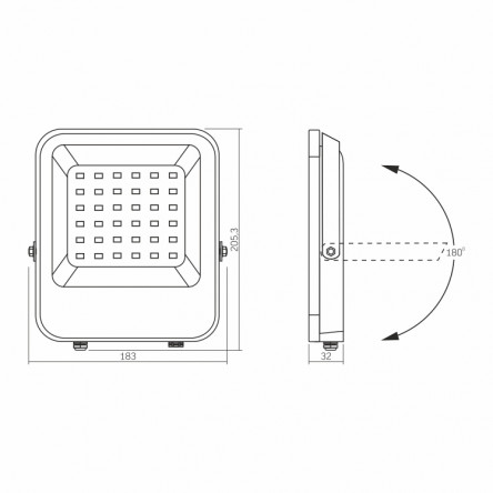 LED прожектор VIDEX 50W RGB 220V