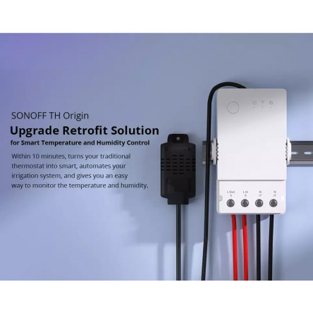 Wi-fi датчик Sonoff TH 10 - температура + влажность