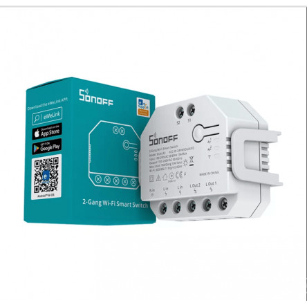 Беспроводный WiFi выключатель Sonoff Dual