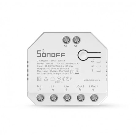 Беспроводный WiFi выключатель Sonoff Dual