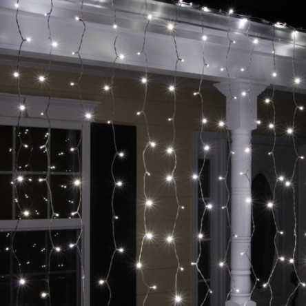 Гирлянда уличная Бахрома 120LED 3м*0,6м белый-синий