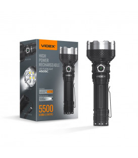 Более Портативний світлодіодний ліхтарик VIDEX VLF-A505C 5500Lm 5000K
