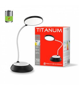 Более LED лампа настiльна з акумулятором TITANUM TLTF-022P 7W 3000-6500K USB