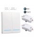 Беспроводной выключатель Inted 220V двохклавишный Белый
