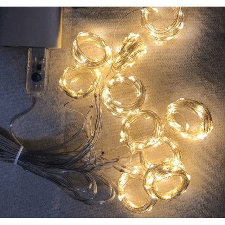 Гірлянда Штора 300 LED 3м*3м + пульт ДУ та USB, тепле біле світло