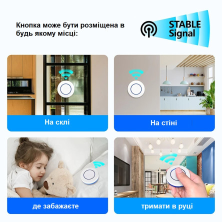 Беспроводной выключатель Inted 220V одноклавишный Белый