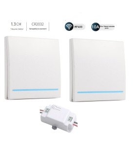 Беспроводной выключатель Inted 220V одноклавишный Черный