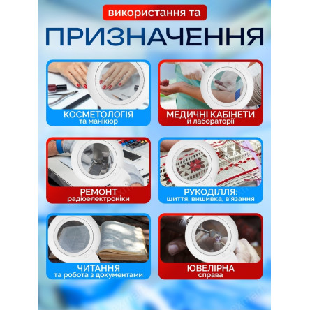БЕСТЕНЕВОЙ СВЕТОДИОДНЫЙ СВЕТИЛЬНИК С ЛИНЗОЙ DOCTOR LAMP 12W 6000K С РЕГУЛИРОВКОЙ ЯРКОСТИ