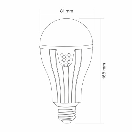 LED лампа акумуляторна TITANUM A68 9W E27 4000K 220V