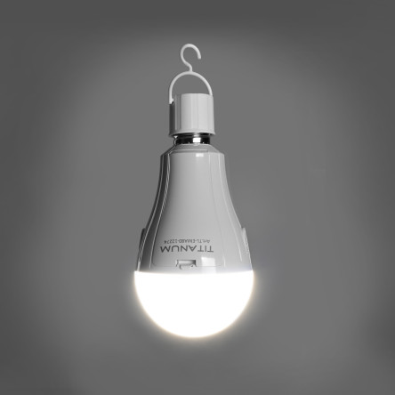 LED лампа акумуляторна TITANUM A68 9W E27 4000K 220V