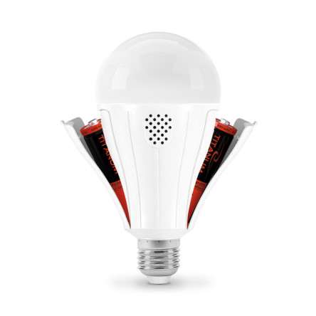 LED лампа акумуляторна TITANUM A68 9W E27 4000K 220V